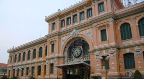 Historical Post Office building in Sai Gon, Vietnam