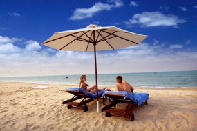 Beaches around Son Tra peninsula in Danang city, Vietnam